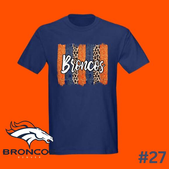 Denver Broncos Team Themed Full Color Screen Prints x4 - Picture 1 of 1